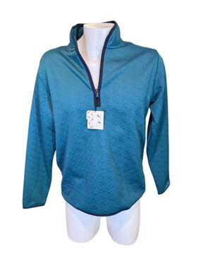 Men's puma Arnold Palmer Pullover Size M Teal Long Sleeve d23